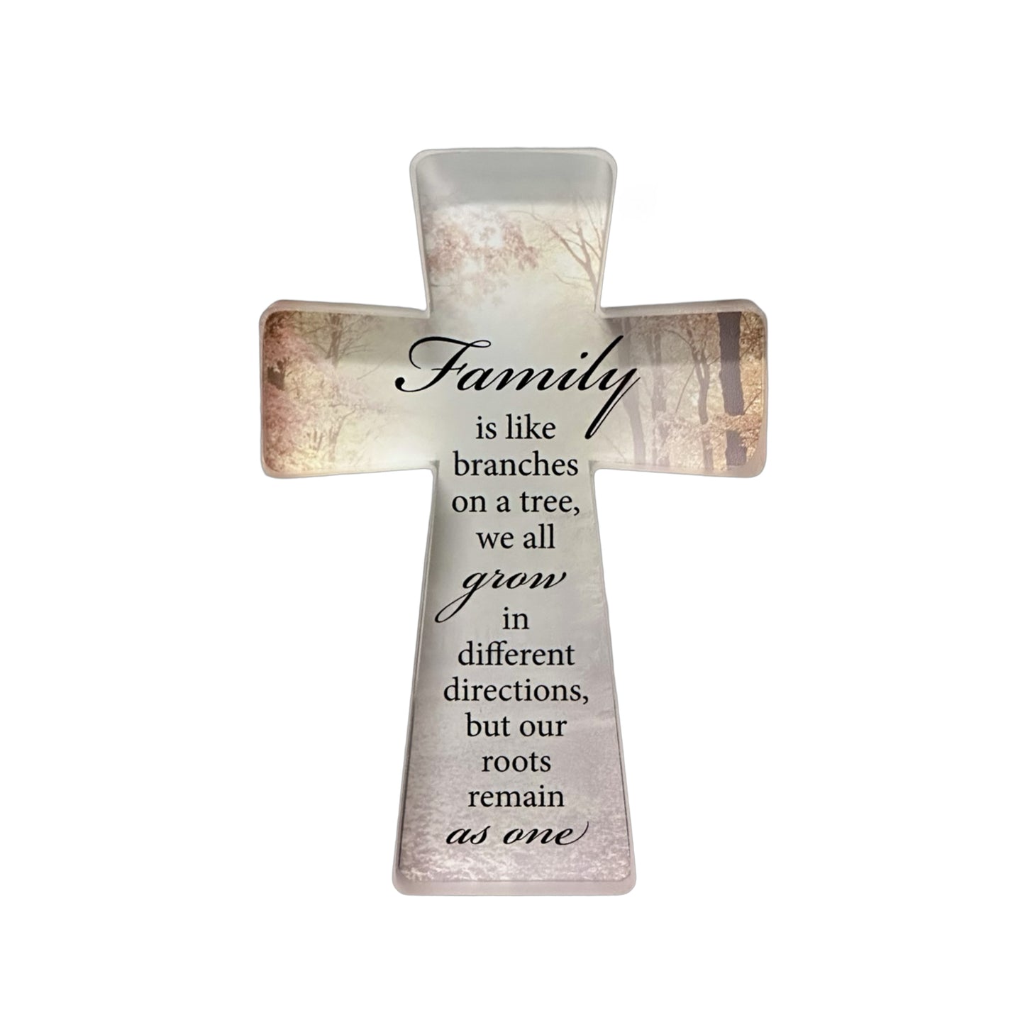 SENTIMENTAL GLASS CROSS FAMILY
