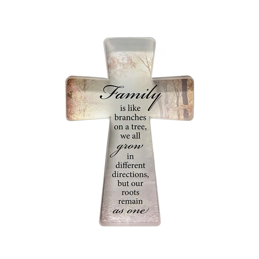 SENTIMENTAL GLASS CROSS FAMILY
