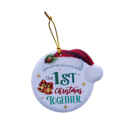 Christmas Sentiment Ceramic Plaque 1st Christmas Together