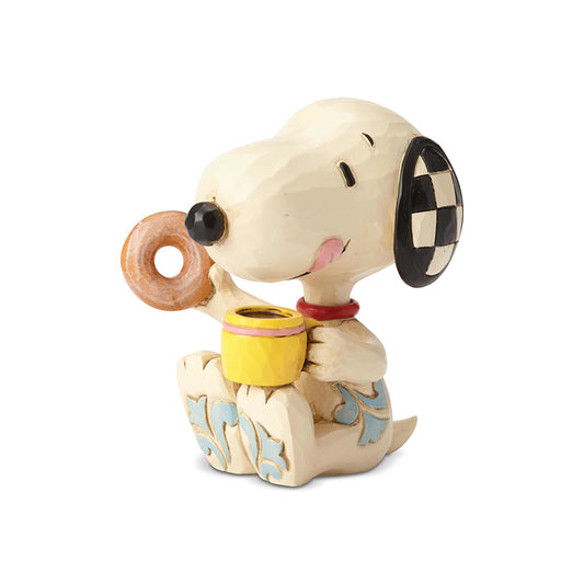 PEANUTS BY JIM SHORE MINI SNOOPY WITH DONUT & COFFEE