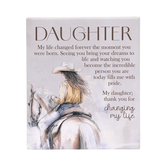 Saddle & Bloom Verse Plaque Daughter