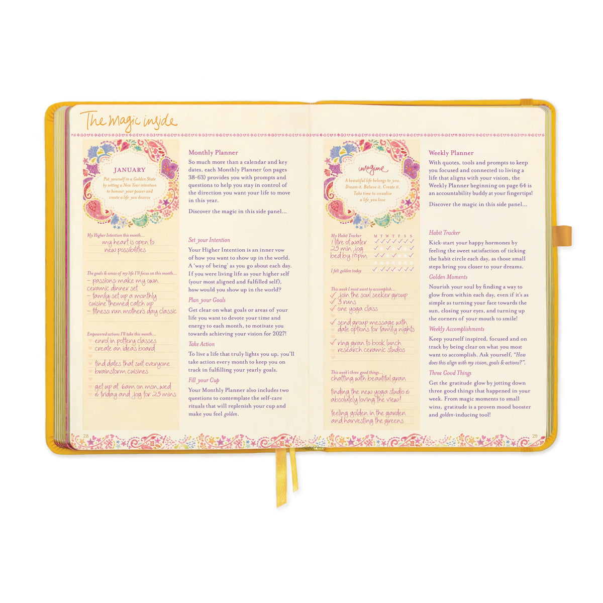 Intrinsic 2027 Diary Planner The Year For Joy & Happiness - Limoncello Yellow