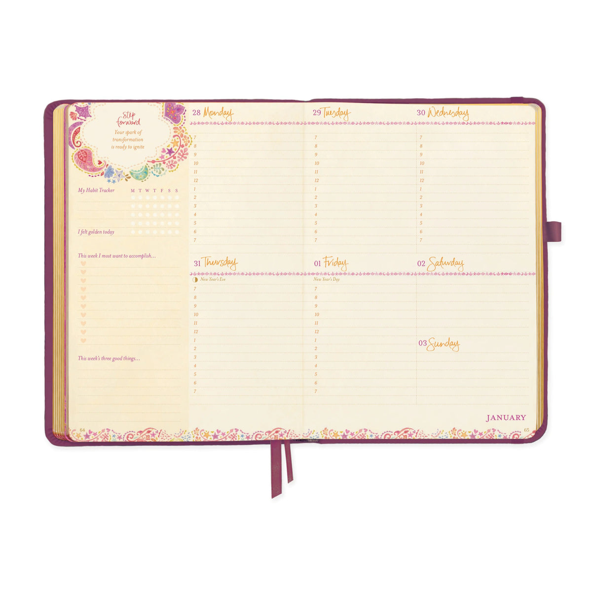 Intrinsic 2027 Diary Planner The Year To Dream Boldly - Burgundy