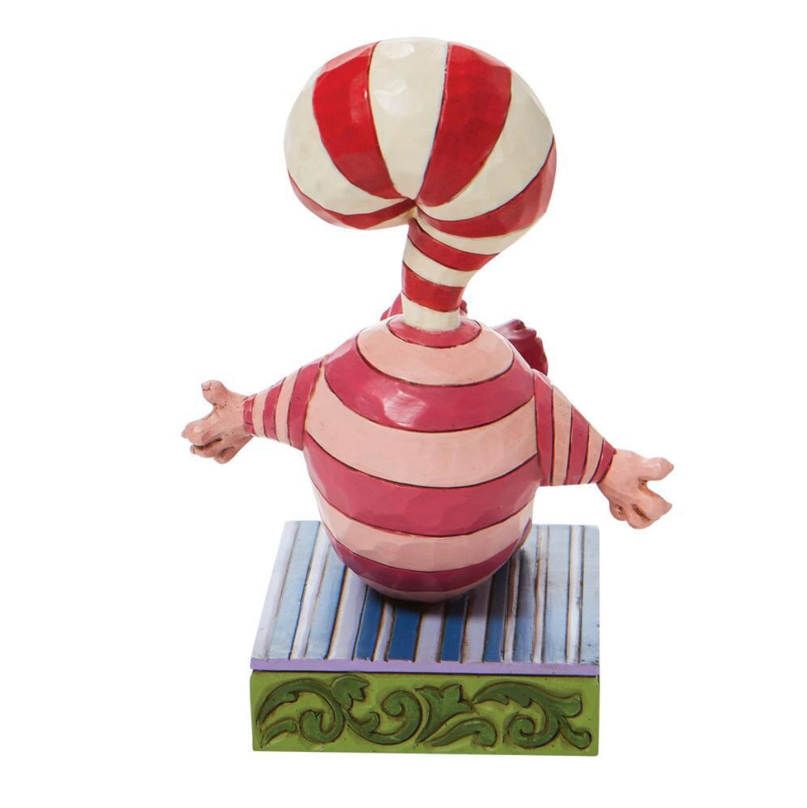 DISNEY TRADITIONS BY JIM SHORE PERSONALITY POSE CHESHIRE CAT WITH CANDY CANE