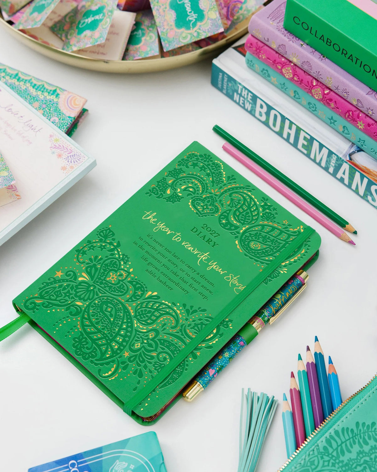 Intrinsic 2027 Diary Planner The Year To Rewrite Your Story - Emerald Green