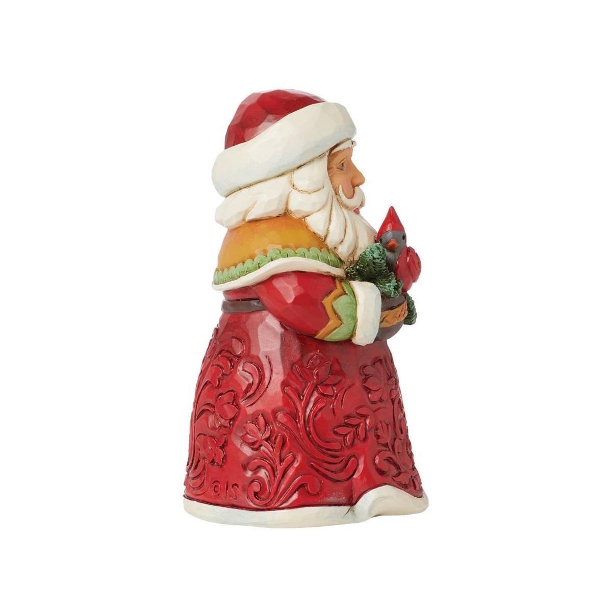 Heartwood Creek By Jim Shore Mini Santa With Cardinal Figurine