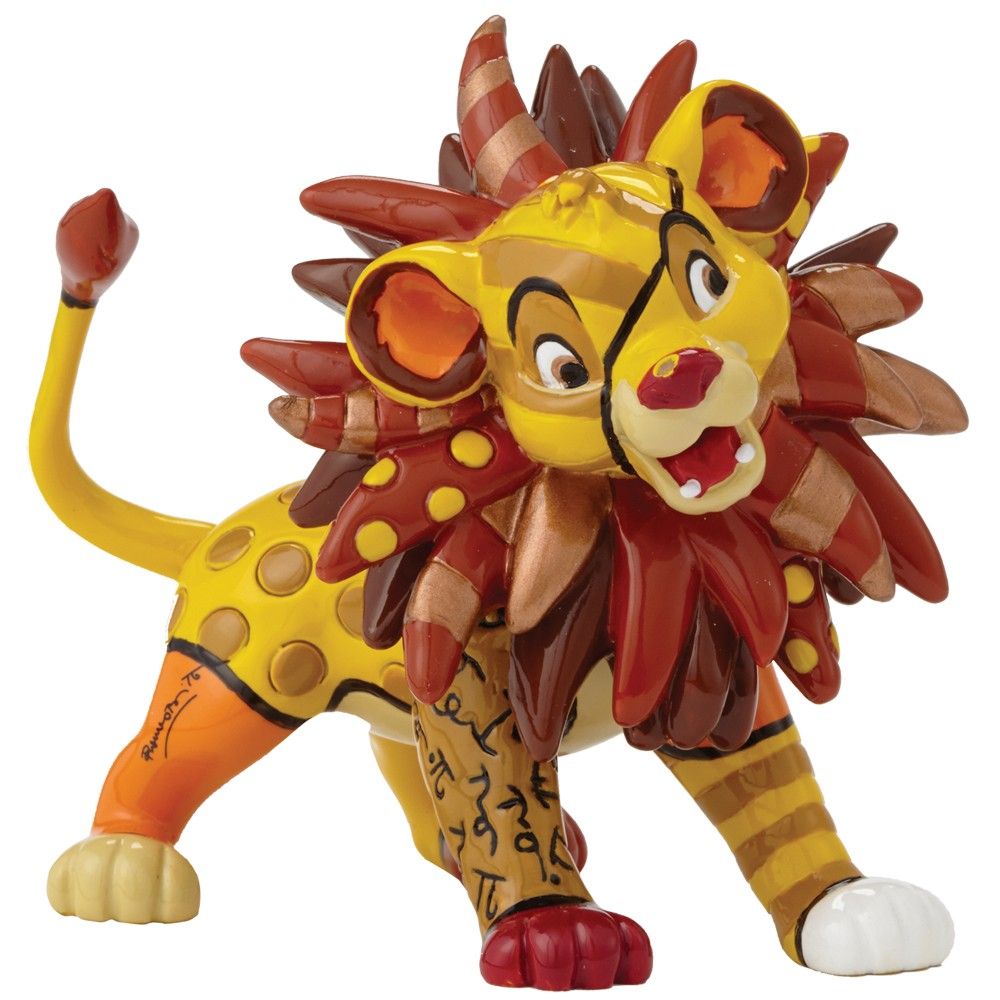 DISNEY BRITTO MINI FIGURINE SIMBA WITH MANE