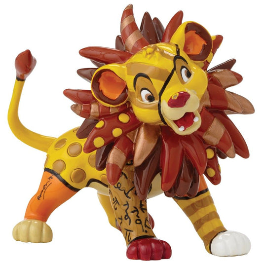 DISNEY BRITTO MINI FIGURINE SIMBA WITH MANE