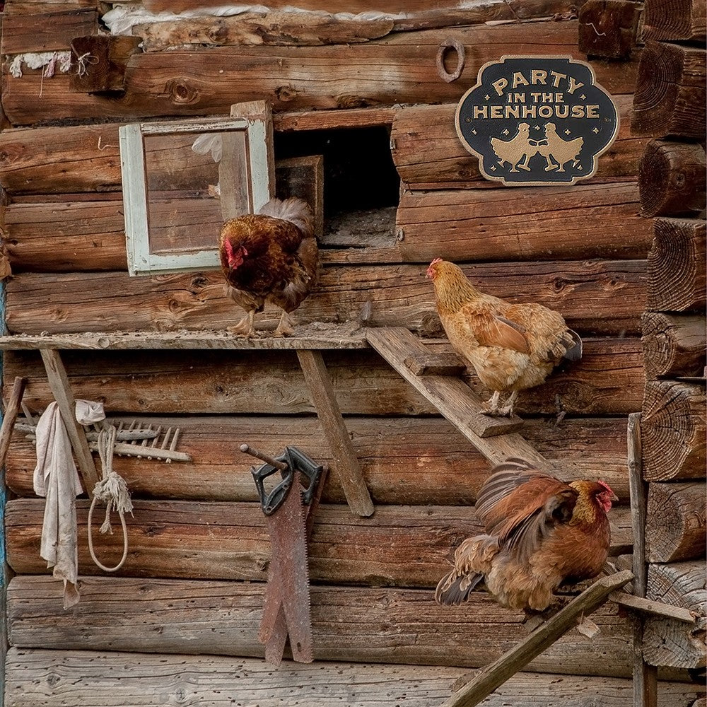 Cast Iron Sign "Party In The Henhouse"