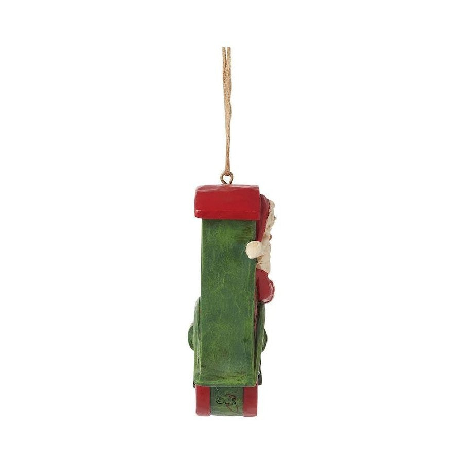Heartwood Creek By Jim Shore Santa In Train Hanging Ornament