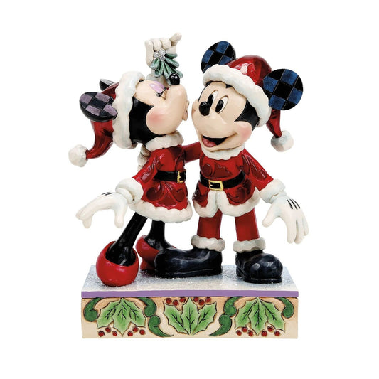 DISNEY TRADITIONS BY JIM SHORE CHRISTMAS MICKEY & MINNIE MISTLETOE