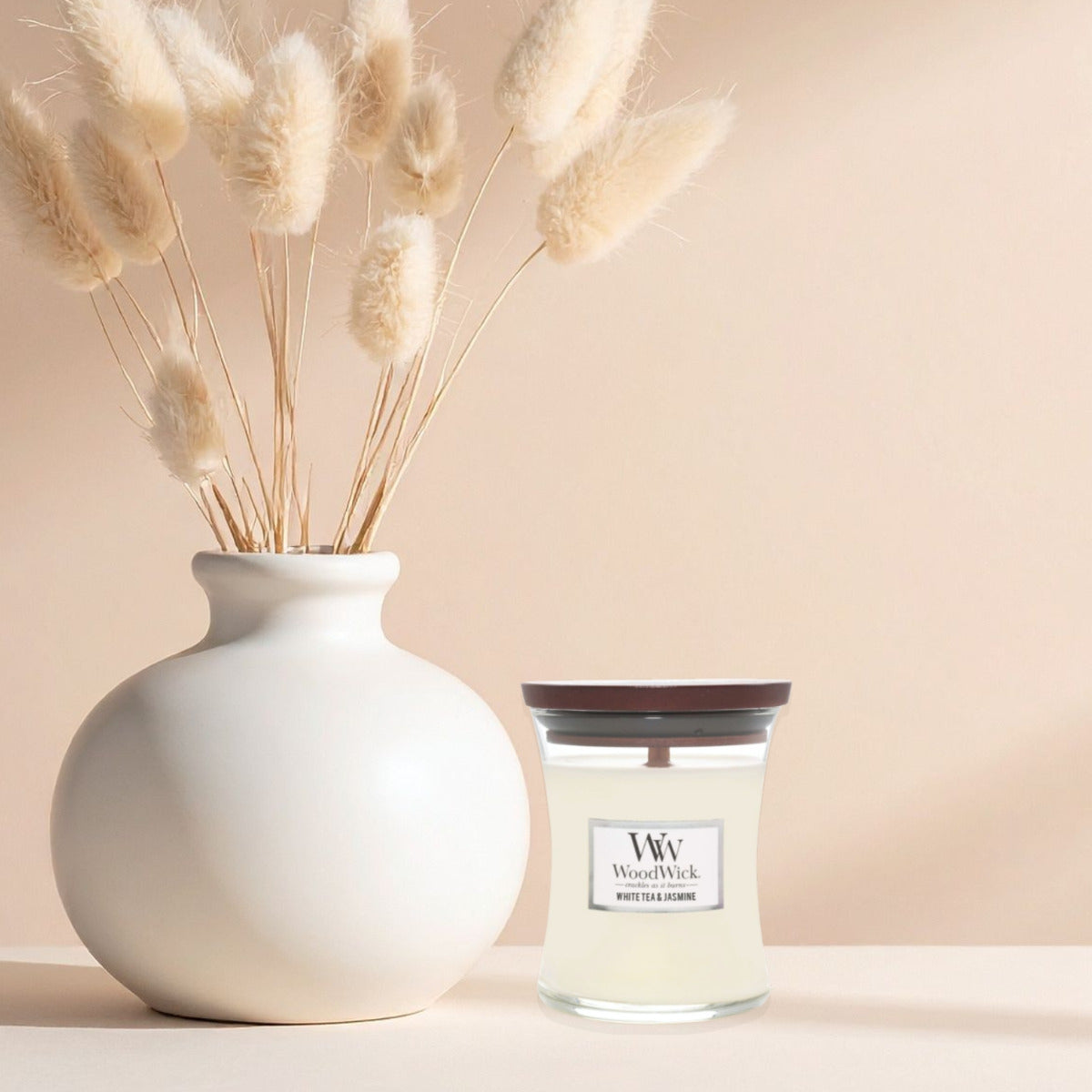 WoodWick Candle White Tea & Jasmine Mini