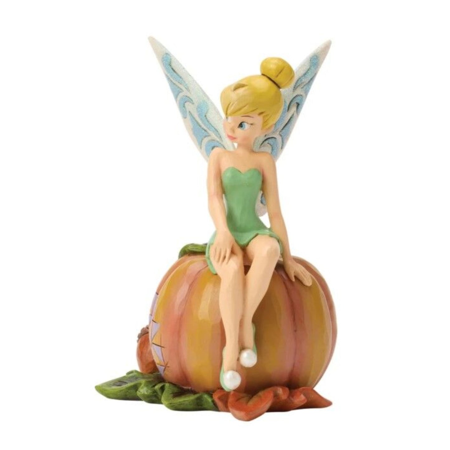 DISNEY TRADITIONS BY JIM SHORE TINKER BELL ON PUMPKIN
