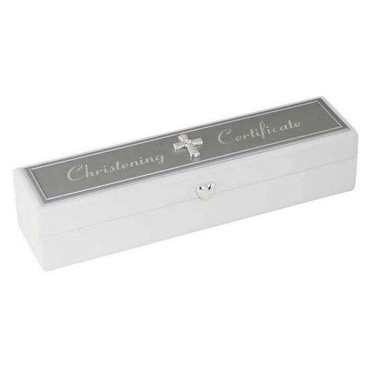 CHRISTENING CERTIFICATE HOLDER WHITE BOX