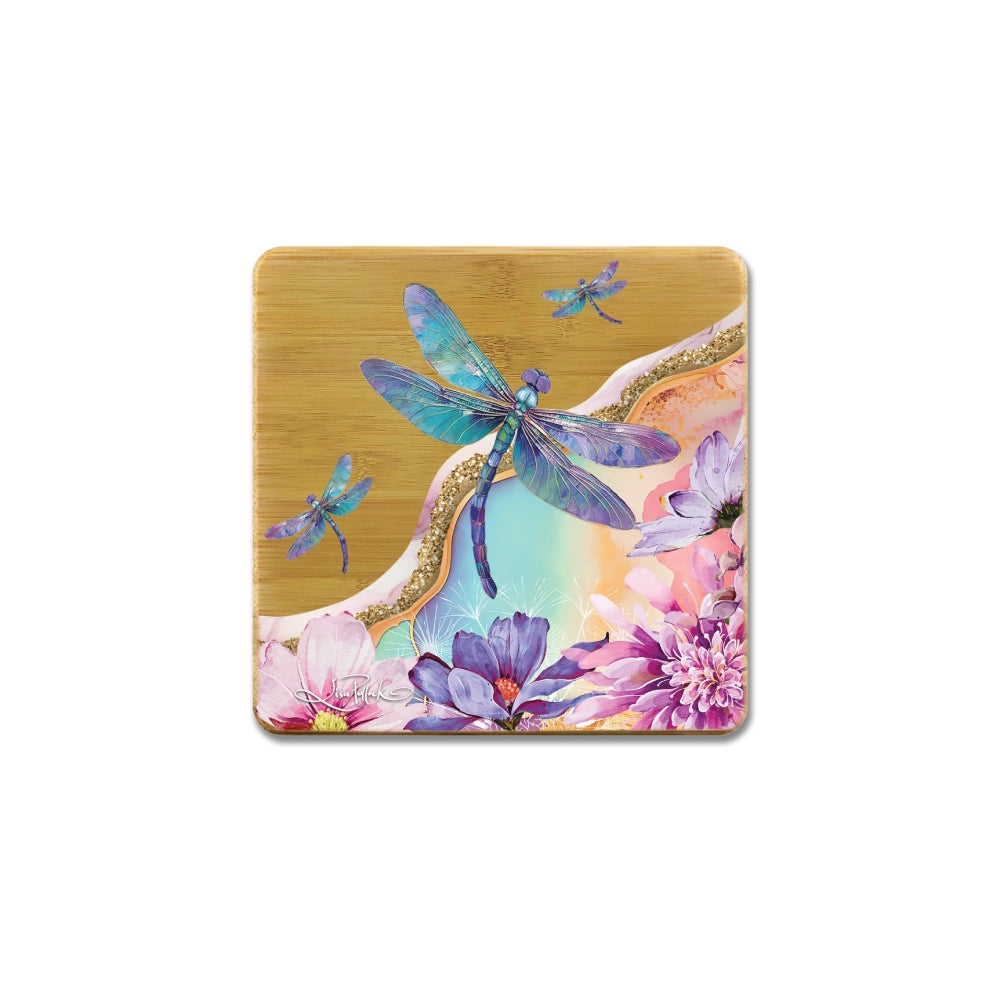Lisa Pollock Coaster Set Dragonflies