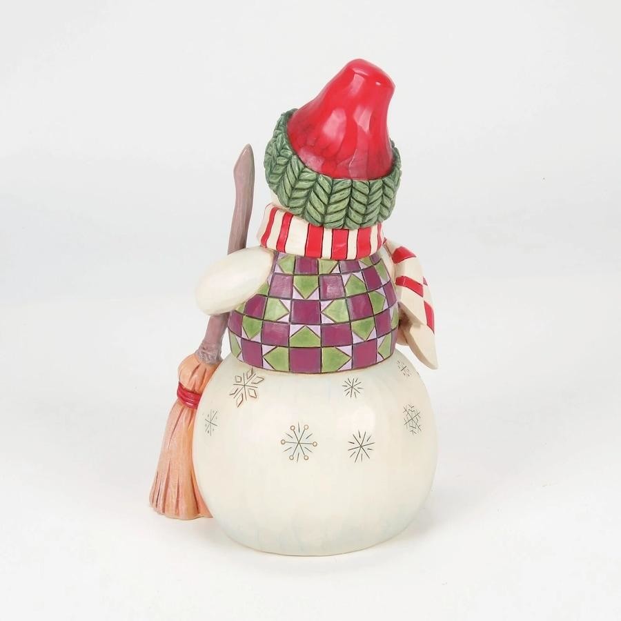 Heartwood Creek By Jim Shore Snowman With Dog & Broom Figurine