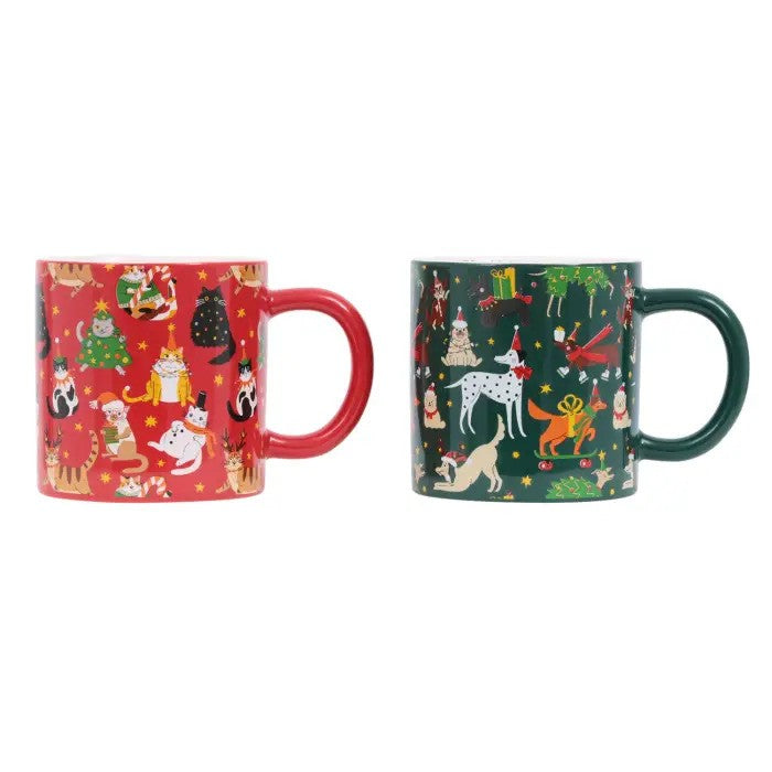 Christmas Mug Festive Dogs