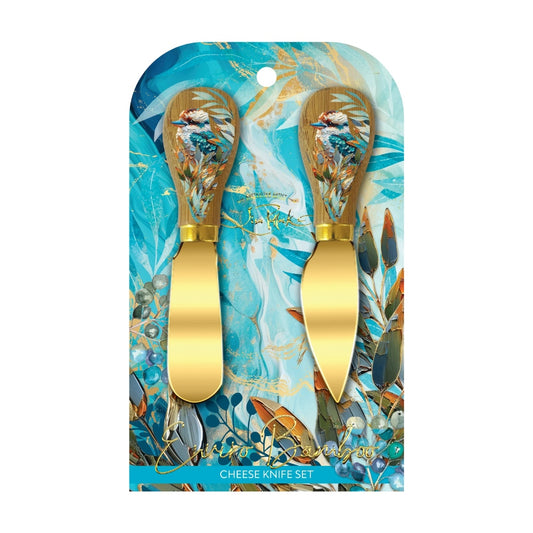 Lisa Pollock Set of 2 Cheese Knives Charming Kooka