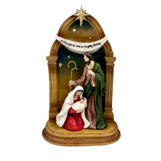 Christmas Nativity Scene Holy Family Arch Backing