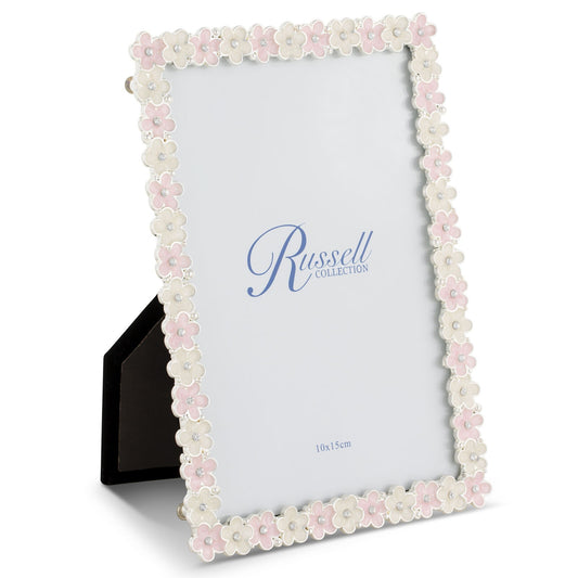 Photo Frame Epoxy Ellie Daisy Pink & White 4x6