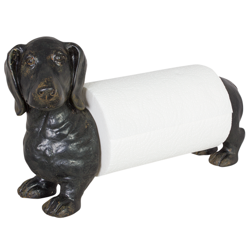 DACHSHUND PAPER TOWEL HOLDER RESIN