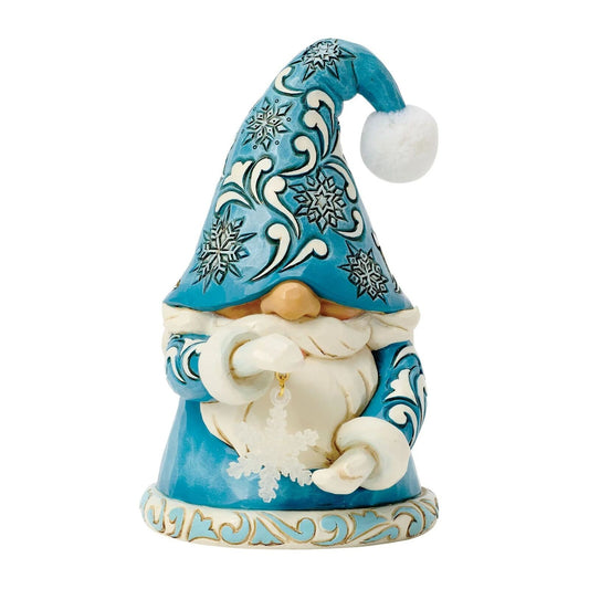 Heartwood Creek By Jim Shore Blue Gnome Holding Snowflake