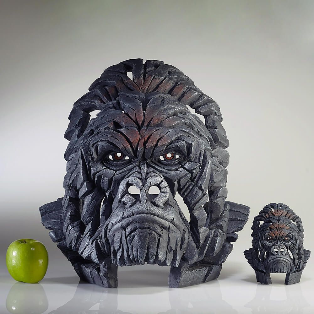 EDGE SCULPTURE MINIATURE GORILLA BUST