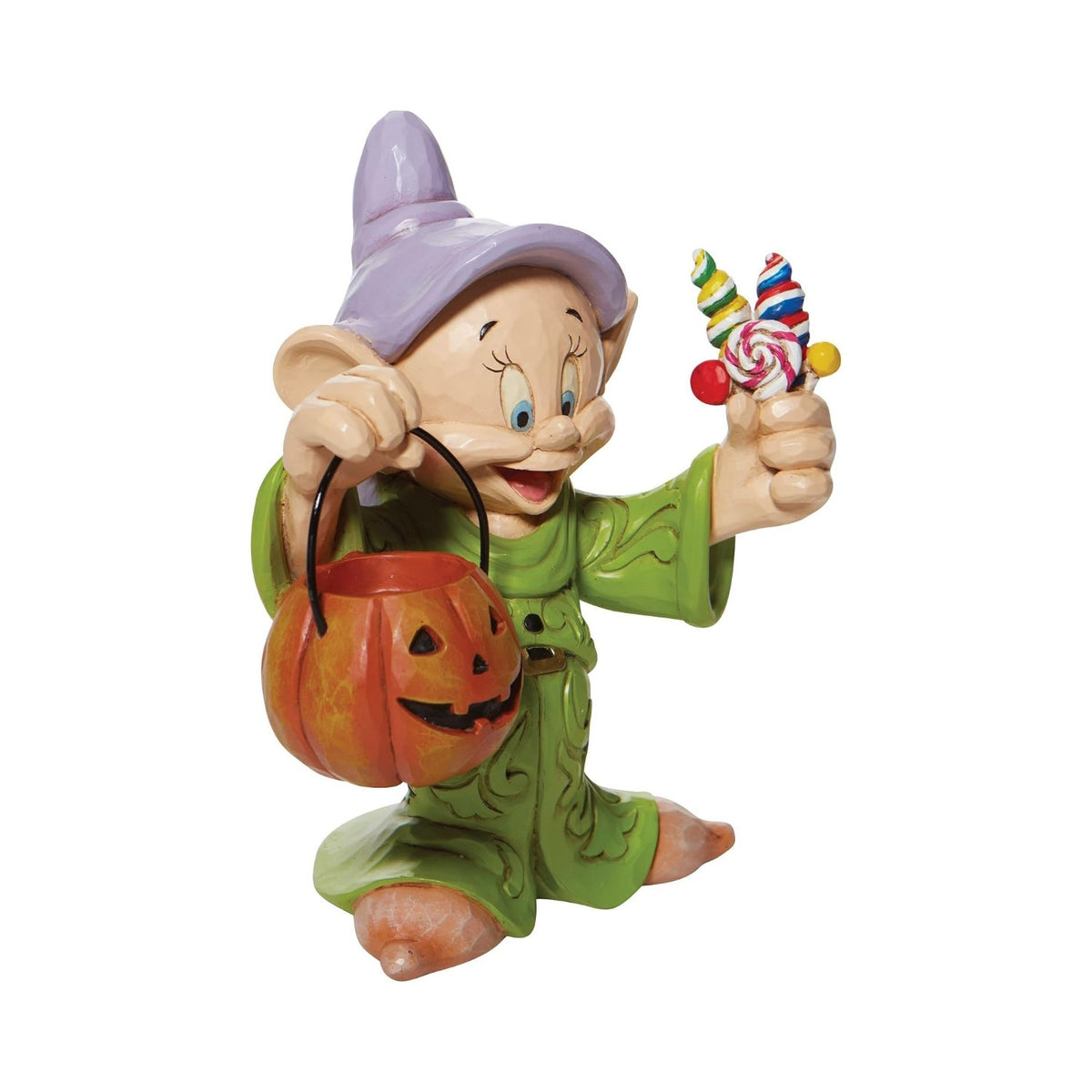 DISNEY TRADITIONS BY JIM SHORE HALLOWEEN DOPEY TRICK-OR-TREATING
