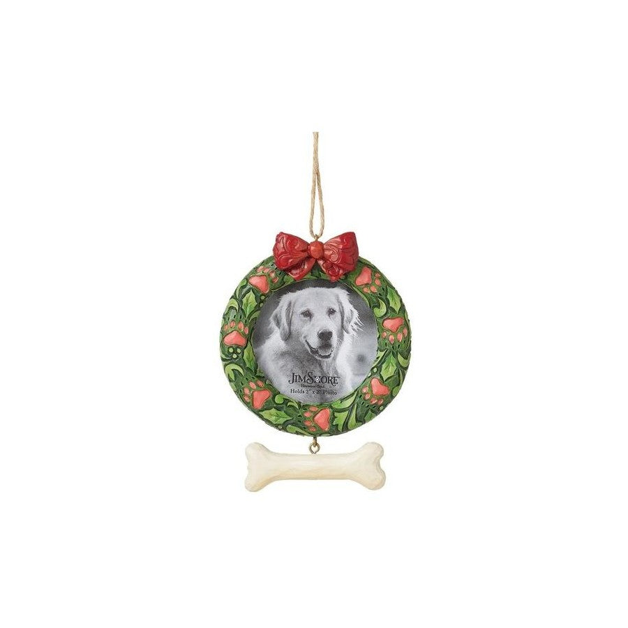 Heartwood Creek By Jim Shore Dog Pet Wreath Frame Hanging Ornament