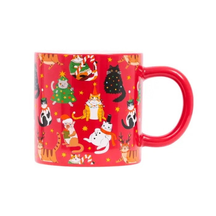 Christmas Mug Festive Cats