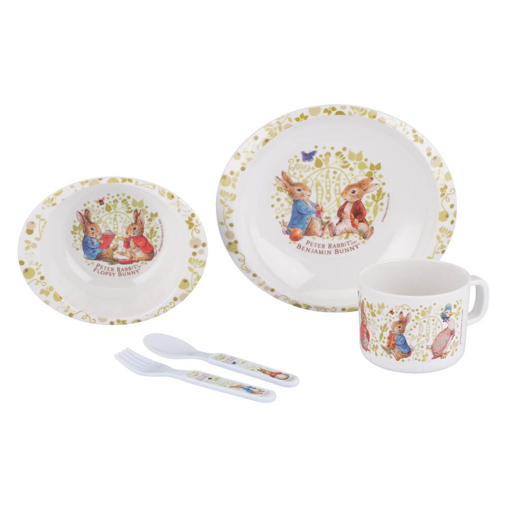 Peter Rabbit 5pc Melamine Dinner Set