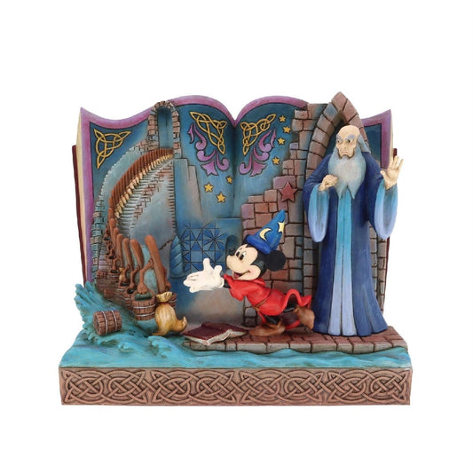 DISNEY TRADITIONS BY JIM SHORE SORCERER MICKEY FANTASIA STORY BOOK