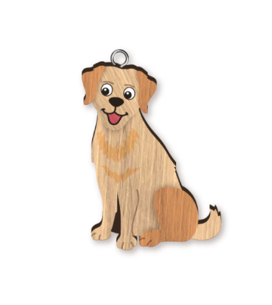 HANDMADE KEYRING GOLDEN RETRIEVER