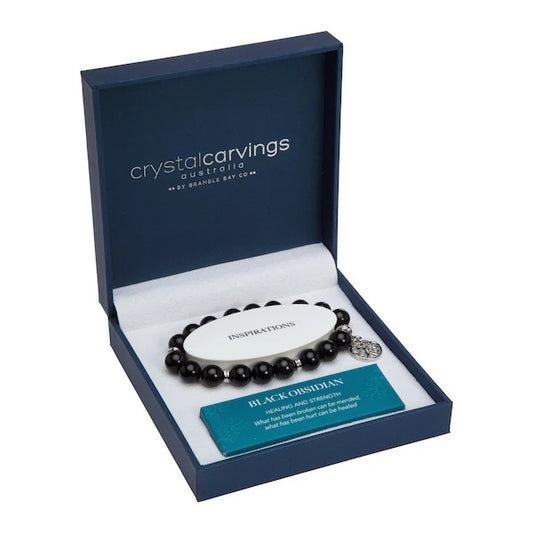 Bramble Bay Bracelet Black Obsidian Tree Of Life Charm