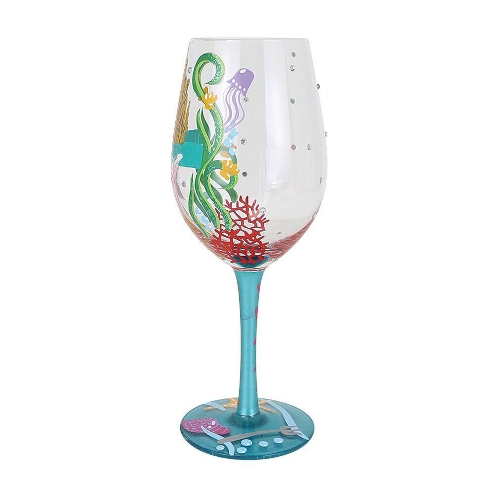 Disney Lolita Stemmed Glass Ariel 'Ride Your Own Wave'