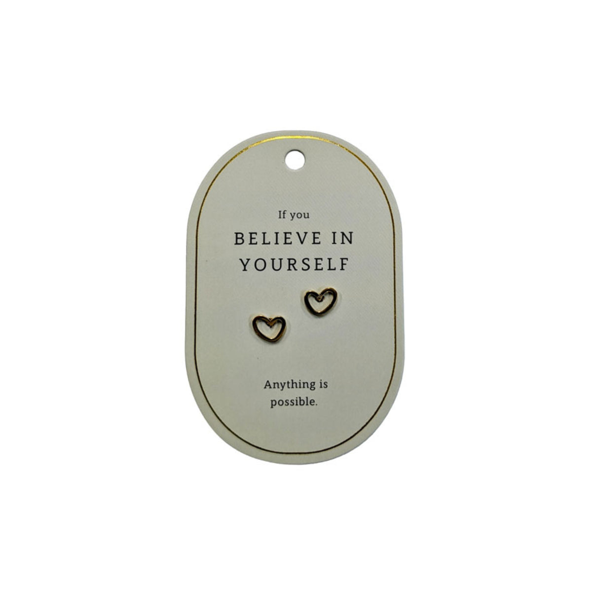 SWEETHEART BELIEVE GOLD EARRINGS