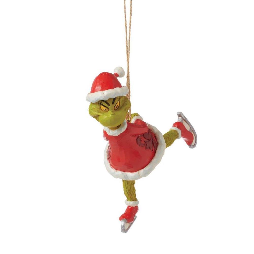 THE GRINCH BY JIM SHORE HANGING ORNAMENT GRINCH ICE SKATING