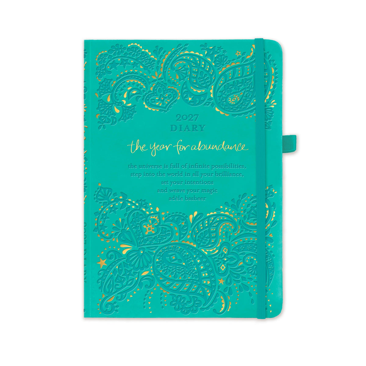 Intrinsic 2027 Diary Planner The Year For Abundance - Turquoise Twist
