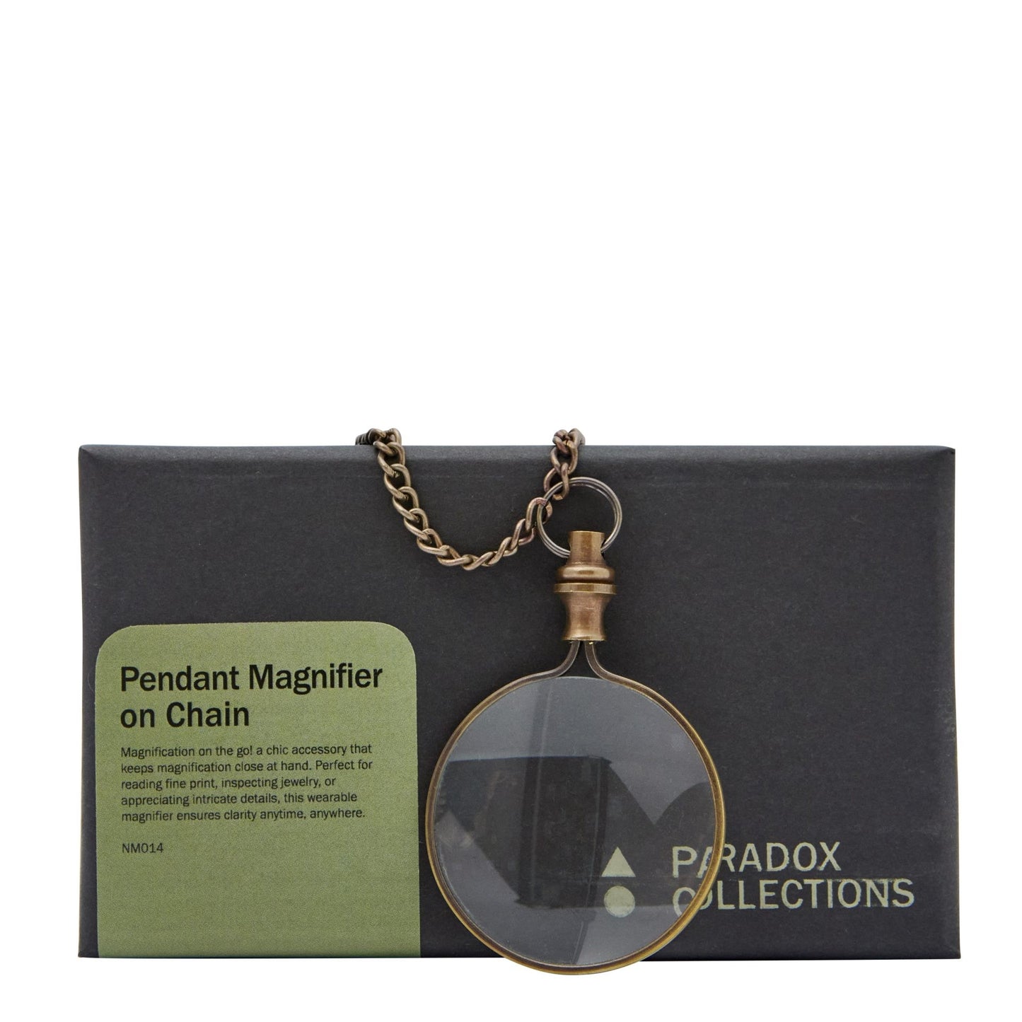 Metal Pendant Magnifier On Chain