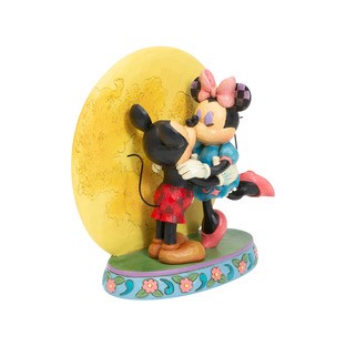 DISNEY TRADITIONS BY JIM SHORE MICKEY AND MINNIE BY MOONLIGHT 18CM