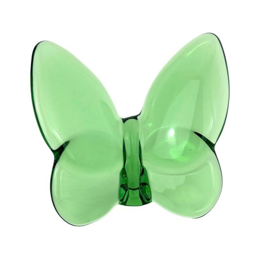ZIBO ART GLASS BUTTERFLY GREEN SMALL