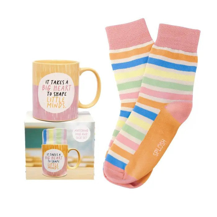Teacher Mug & Sock Set Big Heart