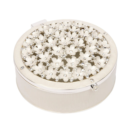 JEWELLERY BOX WITH WHITE FLOWERS EPOXY