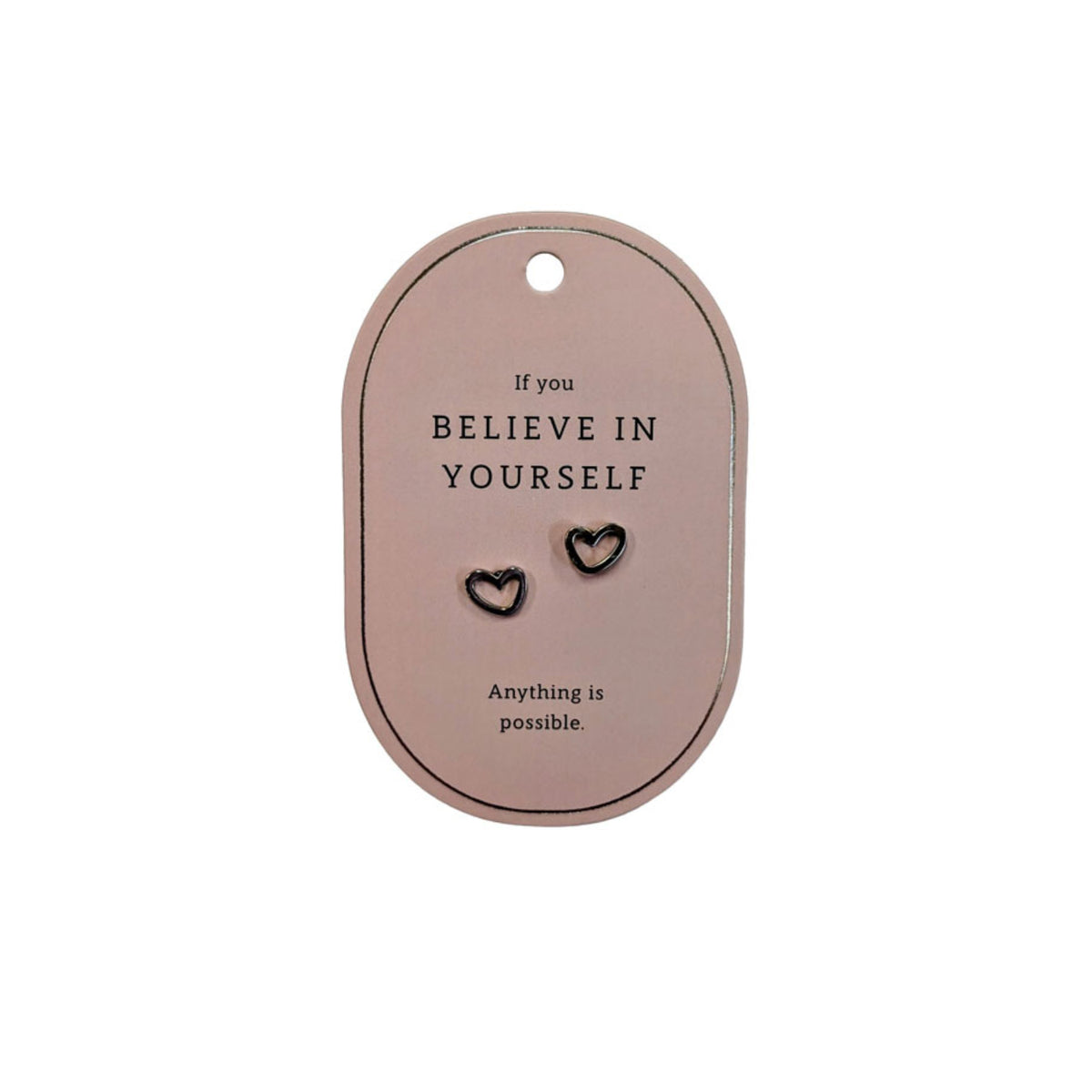 SWEETHEART BELIEVE SILVER EARRINGS