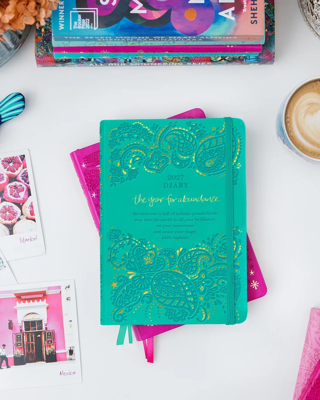 Intrinsic 2027 Diary Planner The Year For Abundance - Turquoise Twist