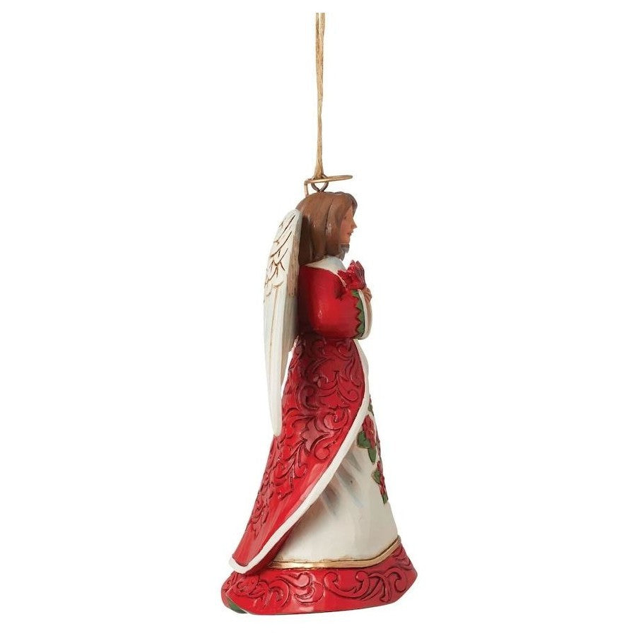 Heartwood Creek By Jim Shore Christmas Angel Holding Cardinals Hanging Ornament