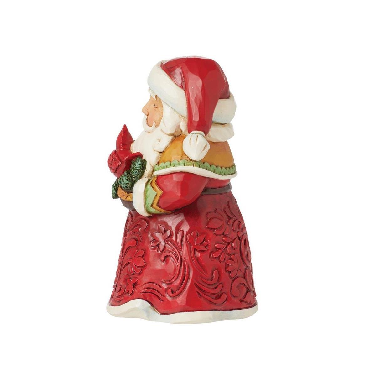 Heartwood Creek By Jim Shore Mini Santa With Cardinal Figurine