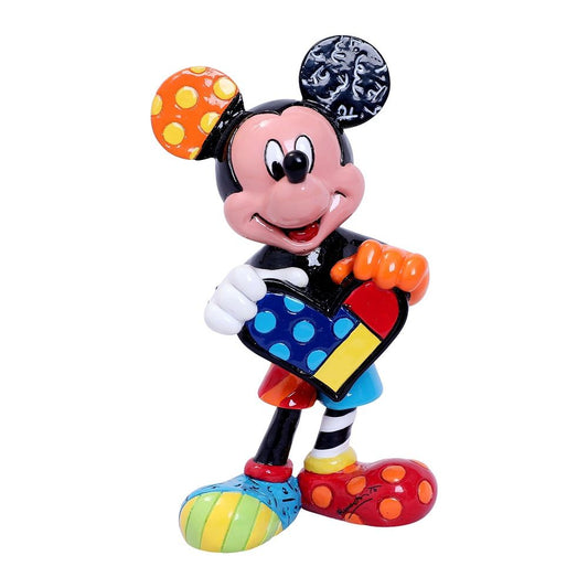 DISNEY BRITTO MICKEY HOLDING HEART MINI FIGURINE
