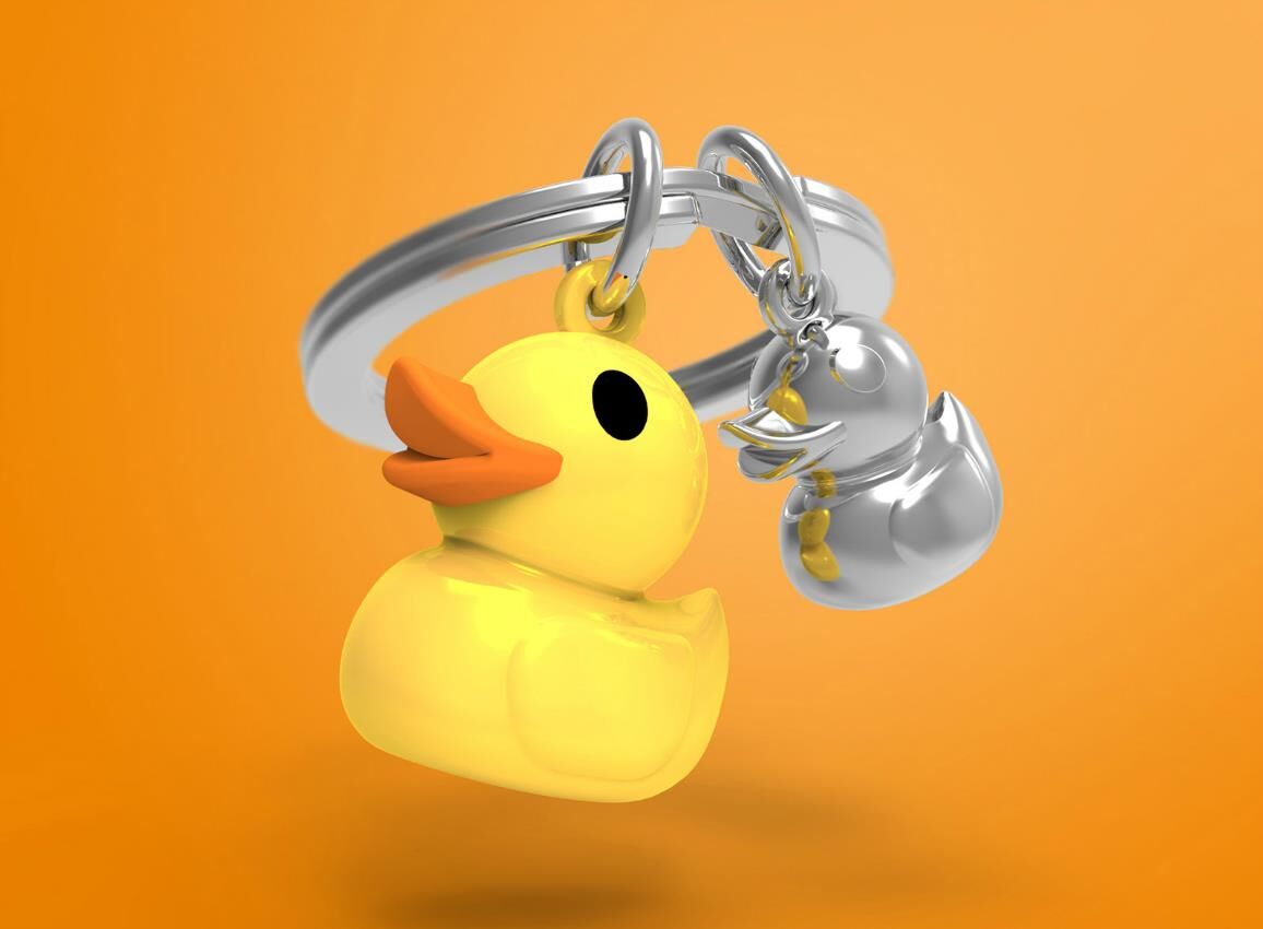METALMORPHOSE KEYCHAIN DUCK FAMILY