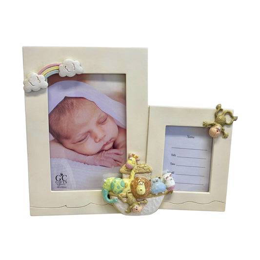 Noah's Ark Record Double Photo Frame 4x6